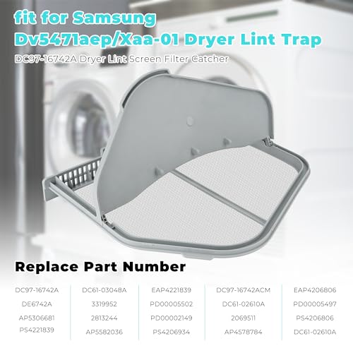 DC97 16742A Lint Trap fit for Samsung Dryer Lint Trap Screen Replacement