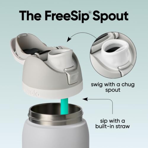 FreeSip Stainless Steel Water Bottle 40 oz Foggy Tide