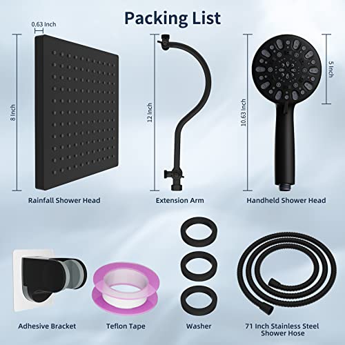 8 Inch High Pressure Rainfall Shower Head