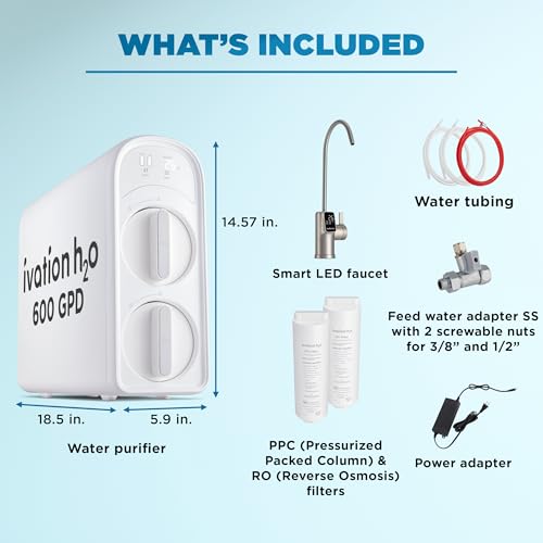 H2O 600 GPD Reverse Osmosis Under Sink