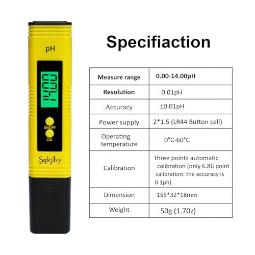 pH Meter for Water Tester Pen Monitor Water ph Meter Quality 0.01 High Accuracy Pocket Size with 0