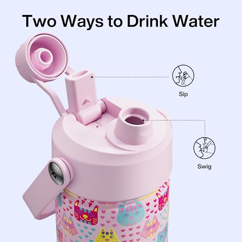 Insulated Water Bottle with Straw Stainless Steel Water Bottle