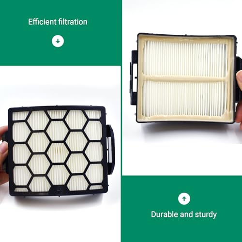 LA555,LA502, LA322 Filter Replacement Parts for Shark LA402,LA301, LA300, LA455, LA702, LA360 Rotator Lift-Away ADV DuoClean PowerFins Upright Vacuum,4 Foam&Felt+2 HEPA(Not fit UV850 UV900 vacuum) (6 Count)