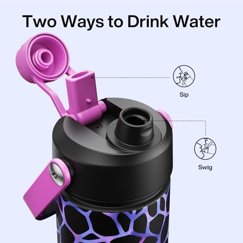 Insulated Water Bottle with Straw Stainless Steel Water Bottle
