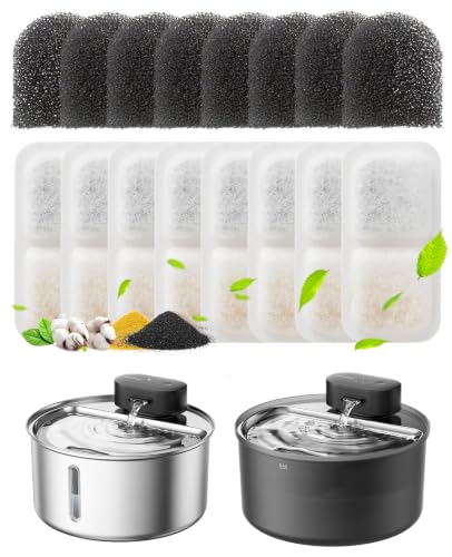 8 Replacement Filters for 2.2L 3.2L Cordless Cat Fountain