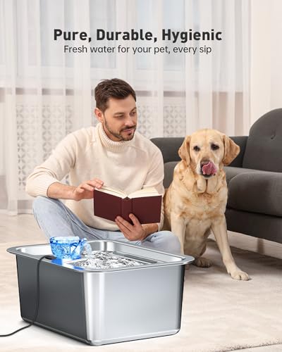 Stainless Steel Dog Water Fountain