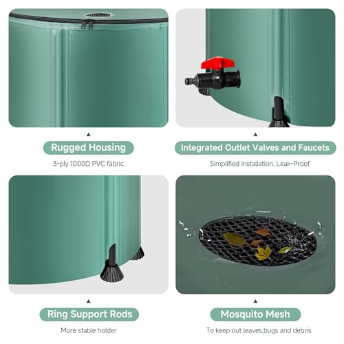 Collapsible Rain Barrel Water Storage Containers