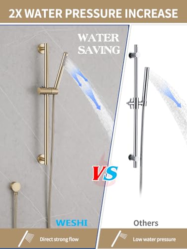 Handheld Shower Head with Slide Bar Combo