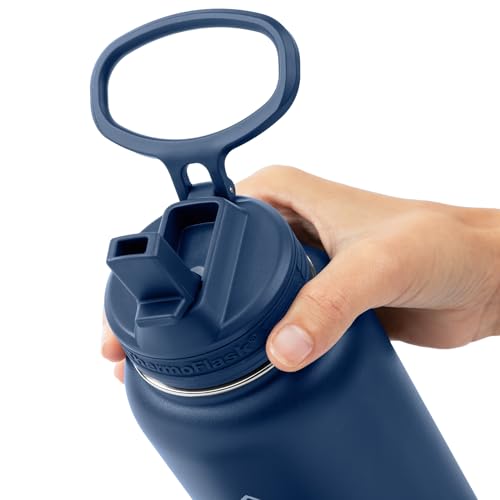 Insulated Water Bottle with Straw Lid