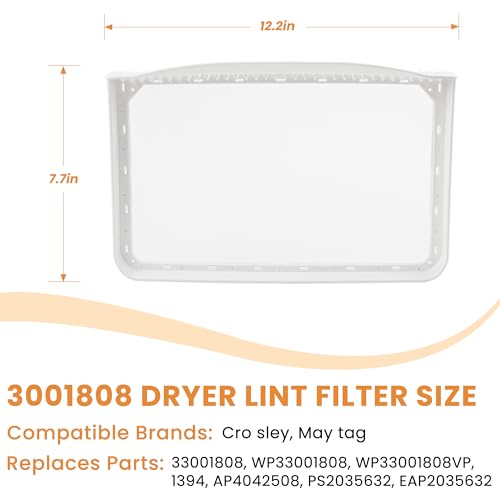 33001808 Dryer Lint Filter Screen