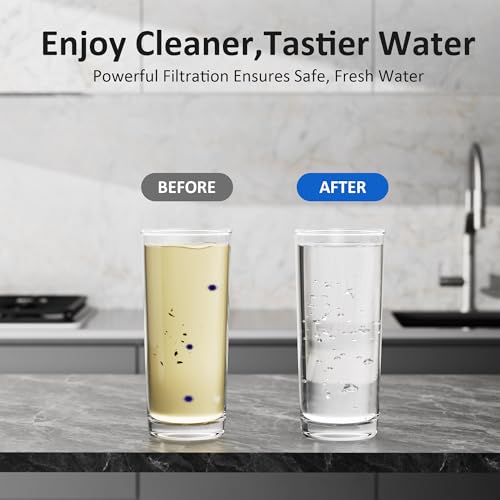 W10295370A WRS588FIHZ04 WRS325SDHZ WRS325SDHZ13 Water Filter Replacement for Whirlpool WRS321SDHZ13 WRS325FDAM04 WRSF5536RZ00 WRS588FIHZ00 WRFF3236RZ00 WRMF3636RZ00 WRS571CIHZ01 WRS315SDHM by WXOXIMI (4 Count)