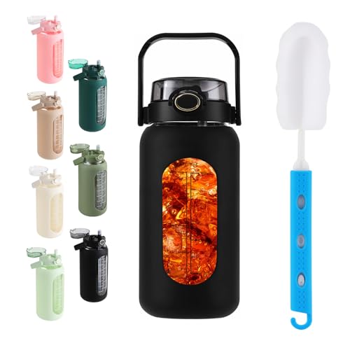 42 oz Glass Water Bottle with 2