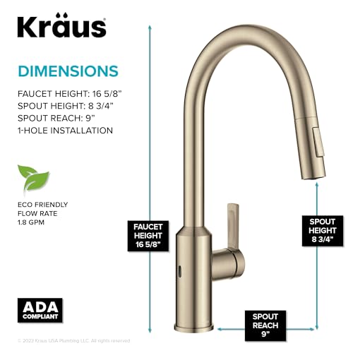 Champagne Bronze Touchless Pull Down Faucet KSF