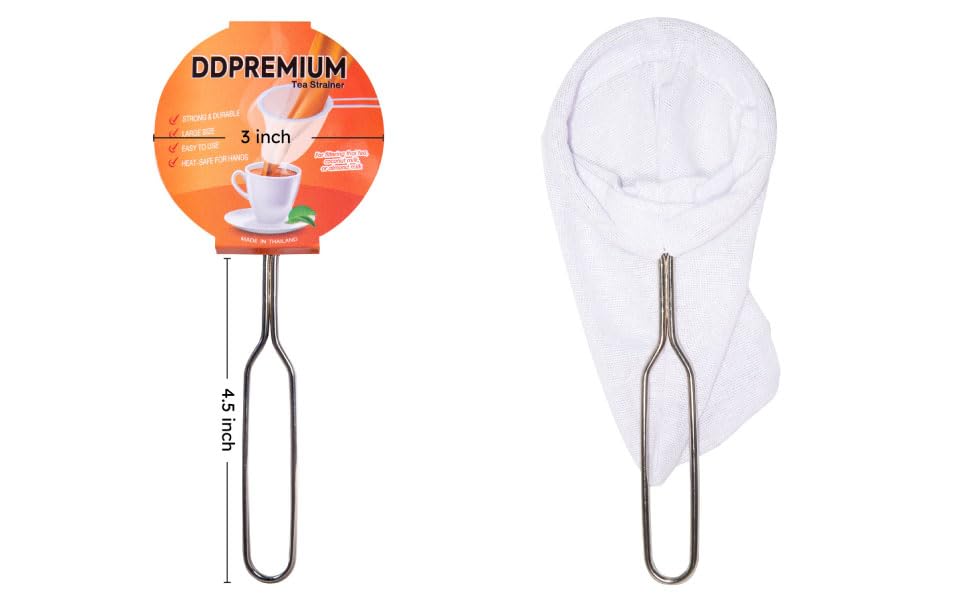 Traditional Thai Style Stainless Steel Reusable Mesh Filter for Thai Tea