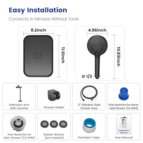 Handheld Shower Head Combo