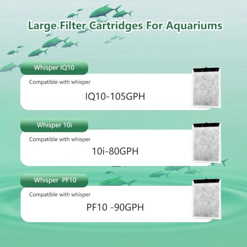Aquarium 100 Pack Medium Filter Cartridges with Zeolite (100 Count)