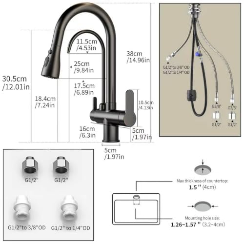 Kitchen Sink Faucet with Pull