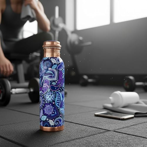 Pure Printed Copper Water Bottle