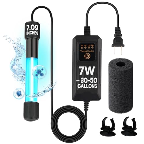 7W UV Light for Aquariums with 4 Timer Modes