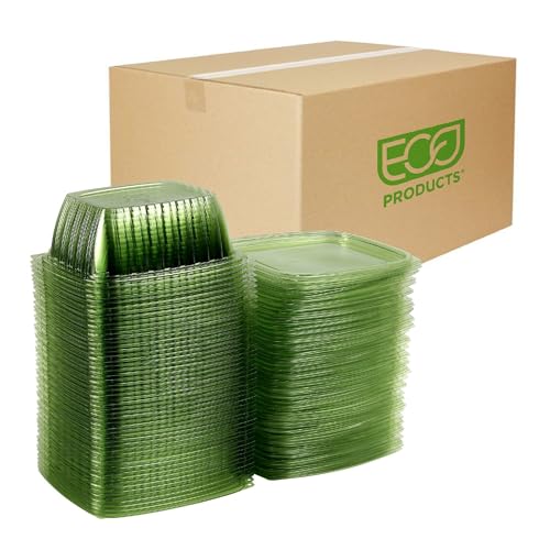 Compostable 32oz Rectangular Deli Containers With Lids (200 Count)