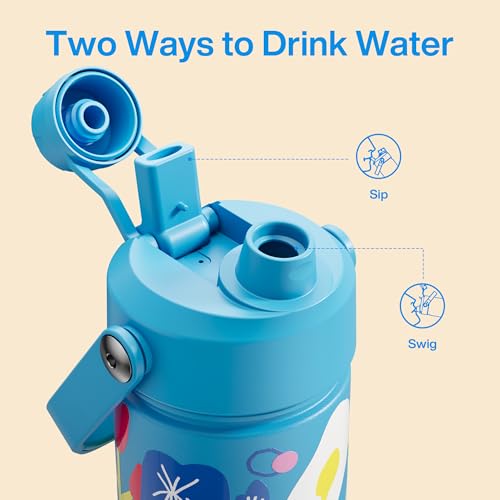 Kids Insualated Water Bottle with Straw