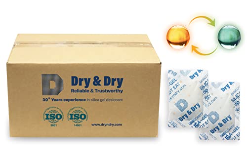 20 Gram [800 Packs] Orange Indicating Mixed Silica Gel Packets Siilca Gel Desiccant