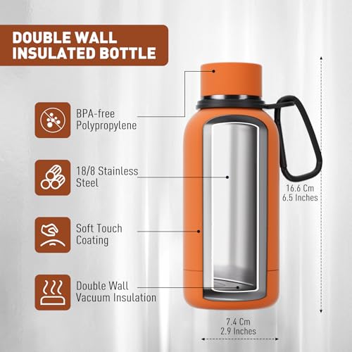 Small Water Bottle 12oz with Clip