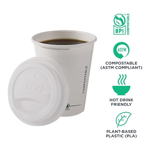 Eco Products Compostable Coffee Cup Lids (800 Count)
