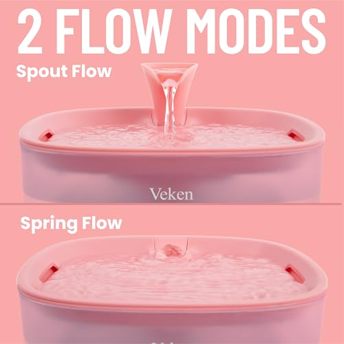85oz 2.5L Cat Water Fountain with Detachable Tank for Cat
