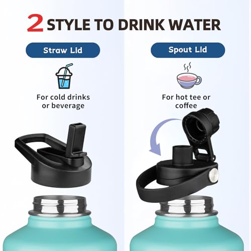 64oz Stainless Steel Metal Sports Insulated Water Bottle