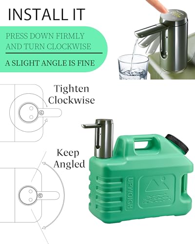 3.5 Gallon Water Jug with Rechargeable Touch Pump
