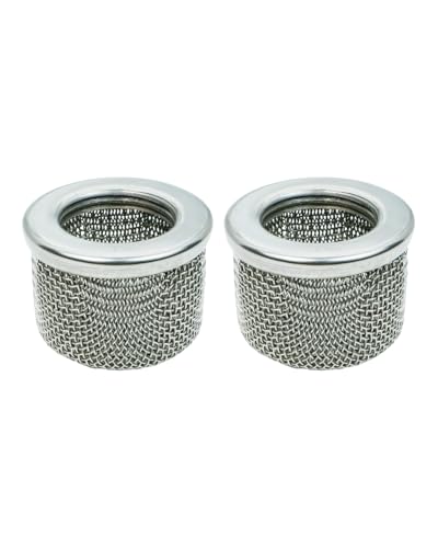 2-Pack) 181072 1” NPT Thread Double-Layer Stainless Steel Pump Inlet Strainer Screen Filter Compatible with Graco 695, 795, 1095, 1595, 3900, 5900, 750, 1000, 1500 Airless Paint Sprayer