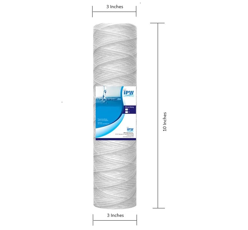String Wound Sediment Water Filter Cartridges Compatible with WHKF (8 Count)