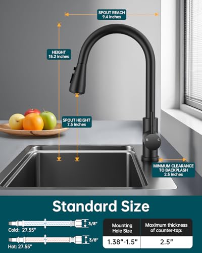Pull Down Kitchen Faucet with Soap Dispenser