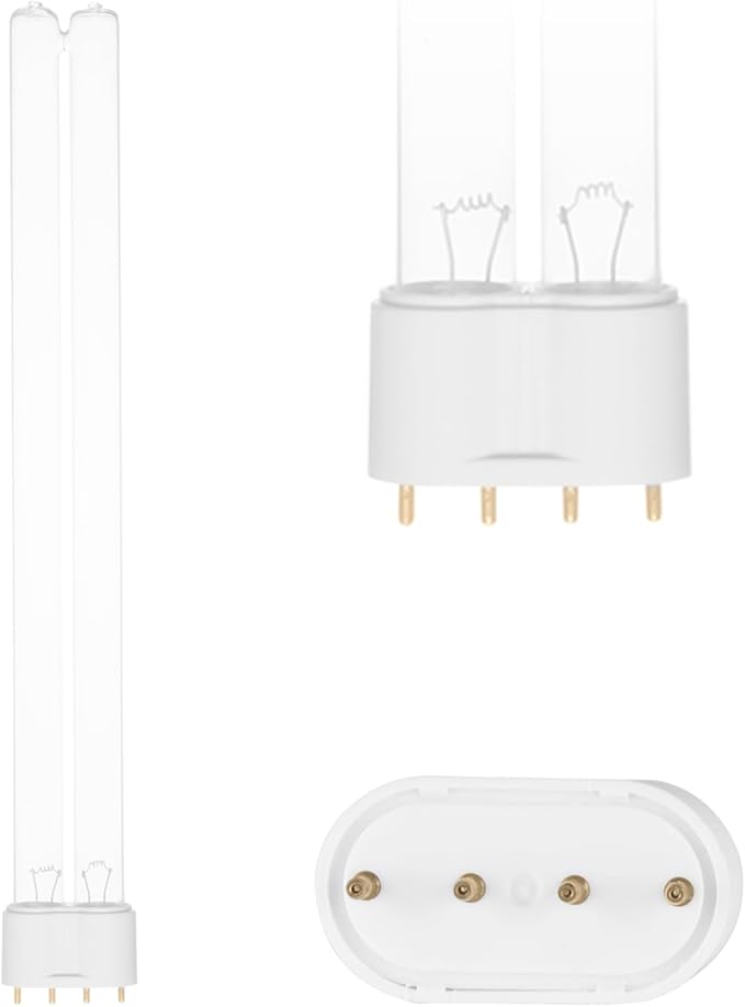 2 Pack 24 Watts UVC Ultraviolet Light Bulb 12.5" 2G11 Base, Replacement UV Bulb for Pond and Aquarium, uv air Purifier and