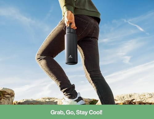 40 oz Insulated Water Bottle with 2