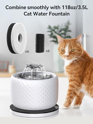 118oz 3.5L Smart Cat Water Fountain with App Control