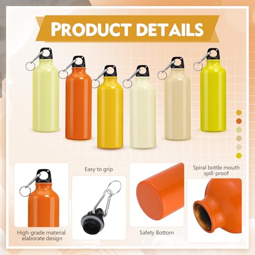 36 Pcs Lightweight Aluminum Water Bottle Bulk 17 oz Leak Proof Bike Water Sports Bottles with Buckle and Twist Cap Team Reusable for Sports Gym Bicycle Camping (36 Count)
