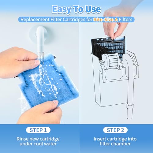 8 Pack Rite Size A Filter Cartridges Compatible with MarineLand
