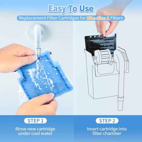 32 Pack Rite Size A Filter Cartridges Compatible with MarineLand