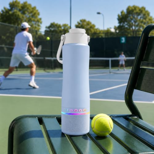Stainless Steel Water Bottle with Portable Bluetooth Speaker TWS