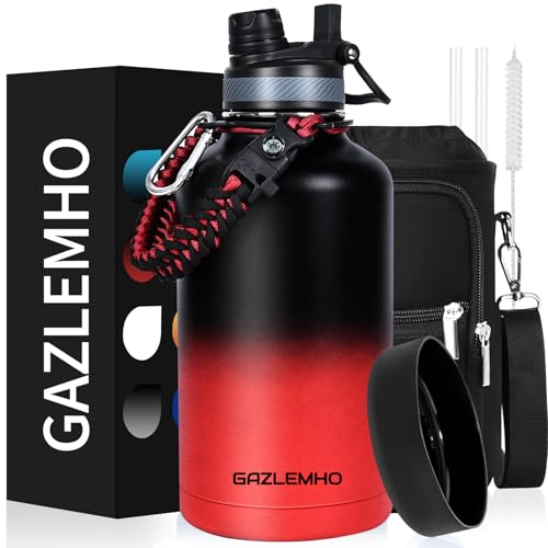1 Gallon Water Bottle Insulated 128oz Stainless Steel Jug
