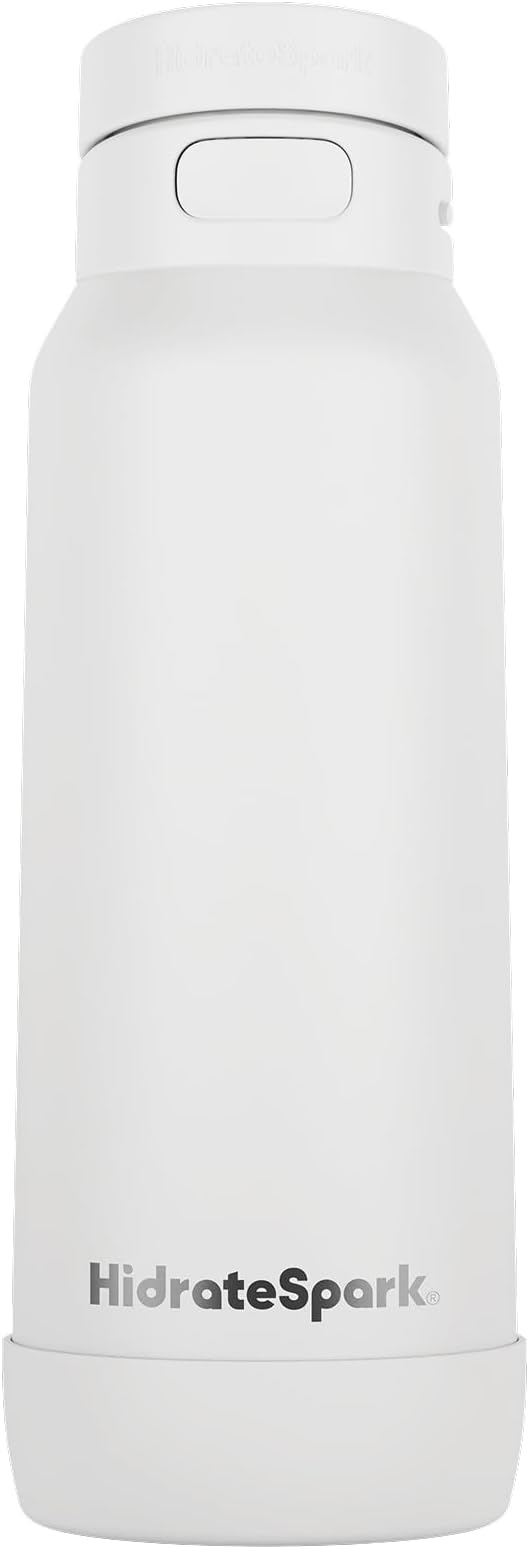HidrateSpark PRO 2 32 oz Smart Ready Water Bottle with Silicone Boot - Chug White