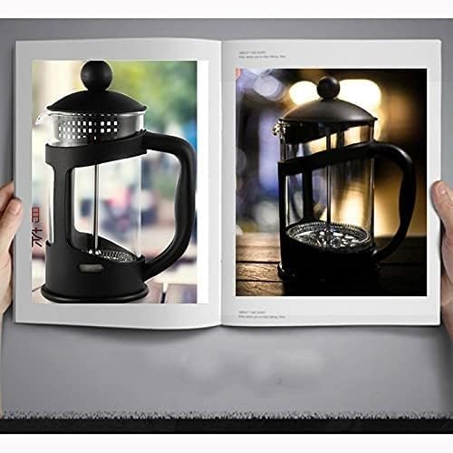 Coffee Pot Insulated Filter Plunger Presses Glass Portable Make Tea Travel Tea Pot KettleWarm BPA Free w/Stainless Steel Base & Tea Maker Infuser