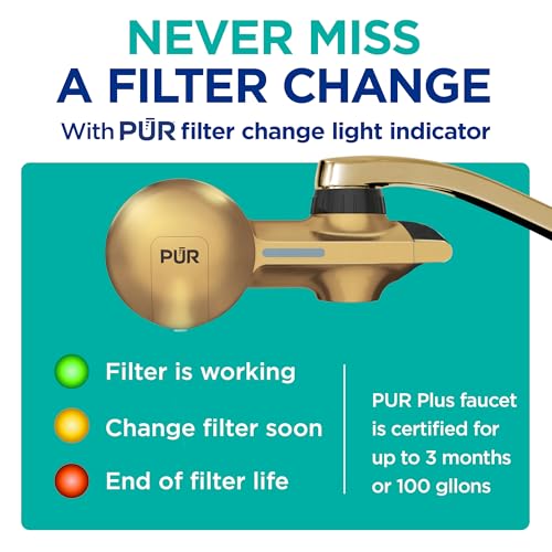Plus Faucet Mount Water Filtration System with Lead Reducing Mineral Core Faucet Filter