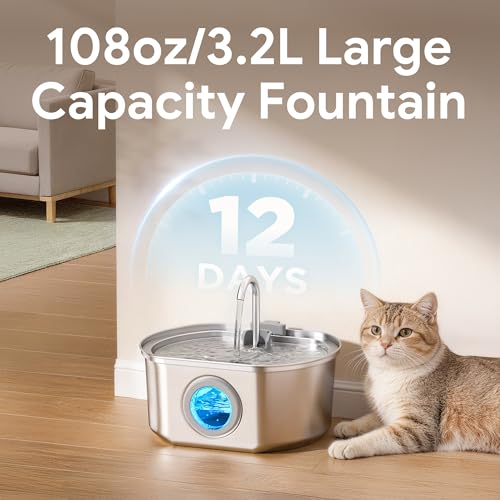 Cat Water Fountain Stainless Steel