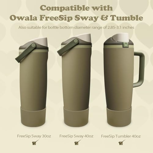Silicone Boot for Owala 30oz & 40oz FreeSip Sway Bottles & Tumblers