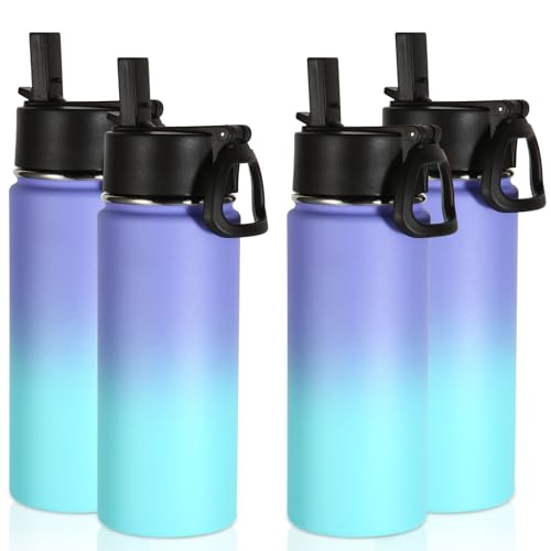 16 OZ Kids Water Bottle Bulk 4 Pack (4 Count)