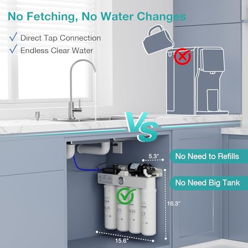 T2 600A UV Alkaline Reverse Osmosis Water Filter 600 GPD