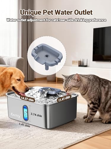 3.96 Gal Dog Water Fountain for Large Dogs